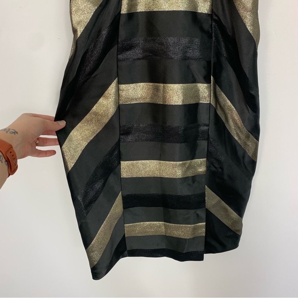 NWT Hutch Metallic Stripe Bodycon Halter Dress Size 4 - Picture 4 of 9